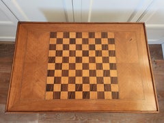 Antique French 19th Game Table, Chess, Backgammon & Cards