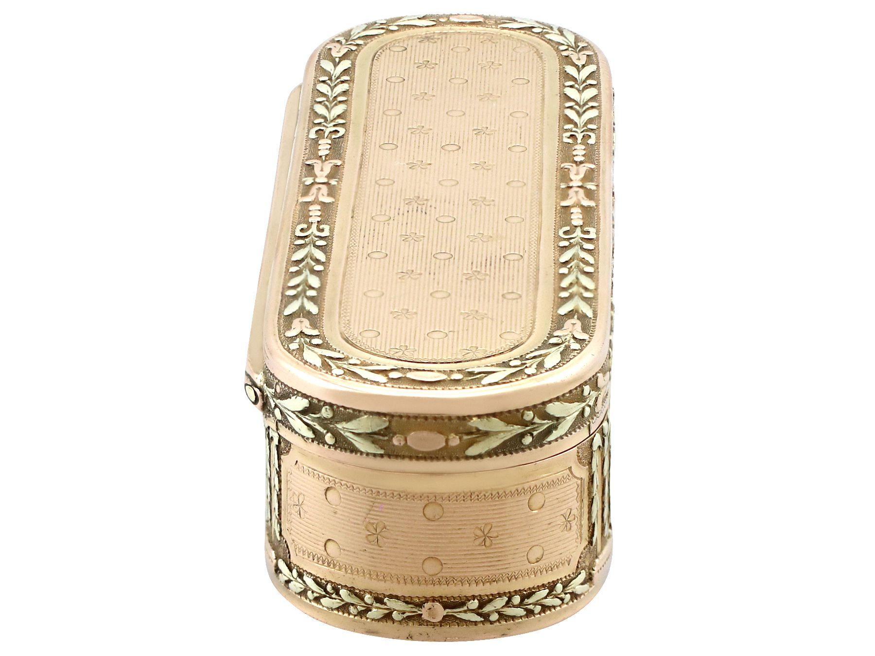 Fin du XIXe siècle Tabatière française ancienne en or 20 carats, vers 1870 en vente