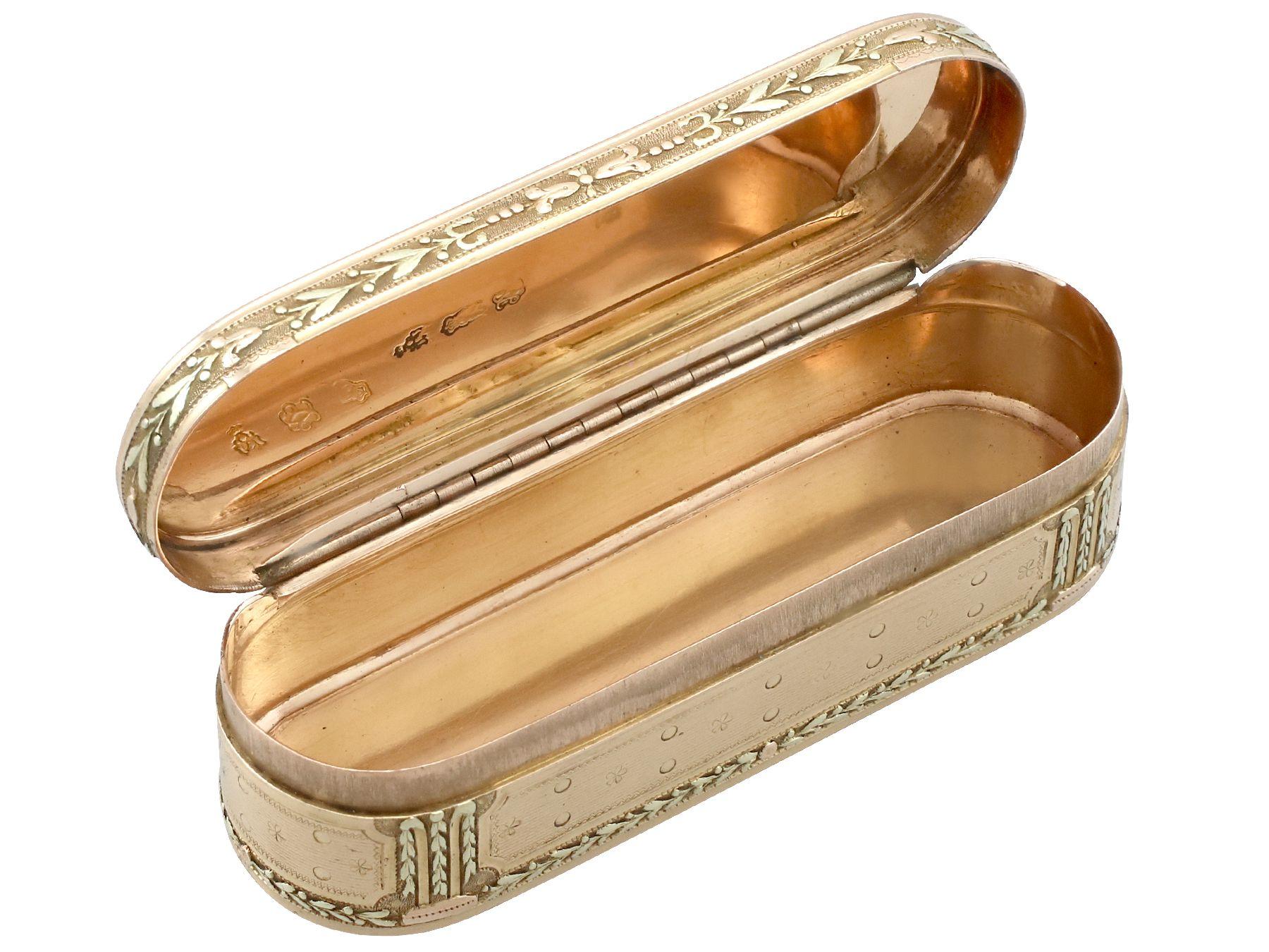 Tabatière française ancienne en or 20 carats, vers 1870 en vente 2