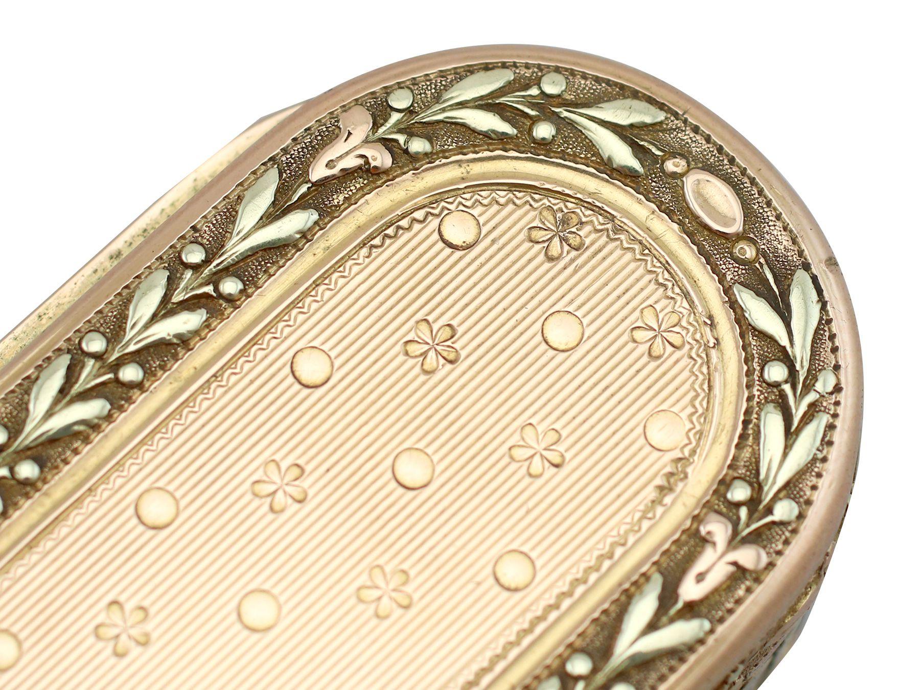 Tabatière française ancienne en or 20 carats, vers 1870 en vente 3