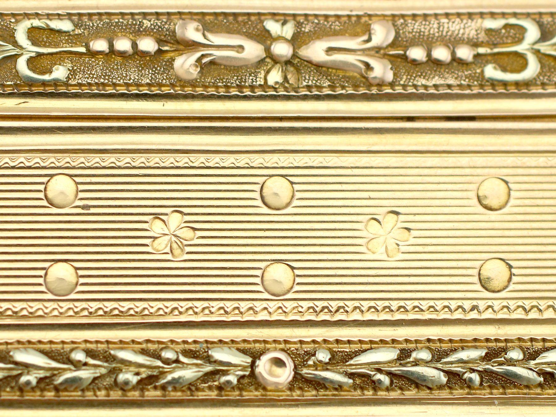Tabatière française ancienne en or 20 carats, vers 1870 en vente 4