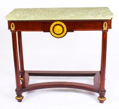 Antique French 2nd Empire Marble Top & Ormolu Mounted Console Table