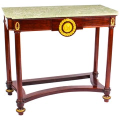 Antique French 2nd Empire Marble Top & Ormolu Mounted Console Table