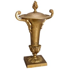 Antique French 2nd Empire Napoleon III Bronze Urn Form Censer, c1870
