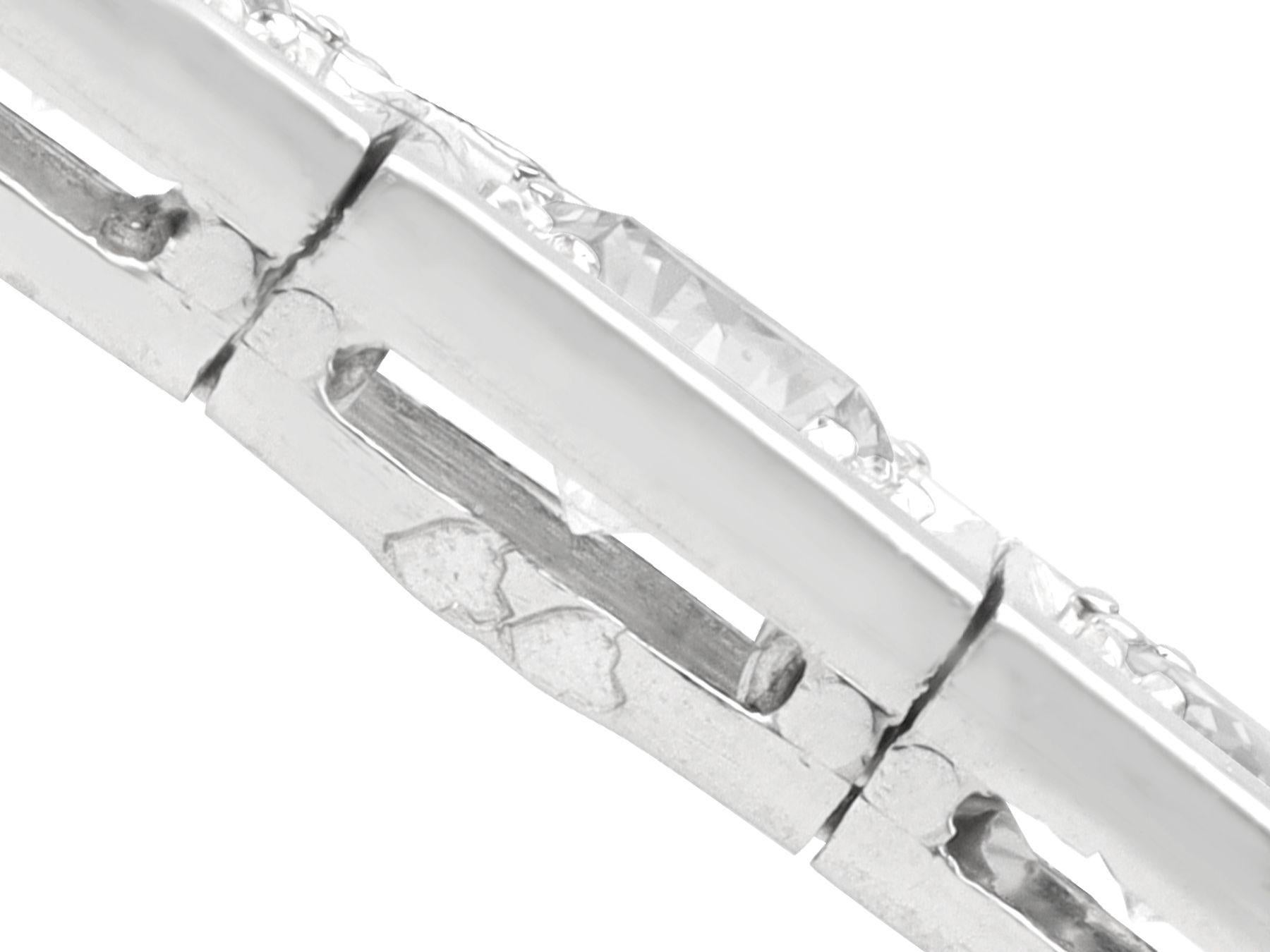 Antique French 4.52 Carat Diamond and Platinum Bracelet For Sale 2