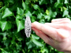 Antique French 5.88 Carat Diamond and White Gold Dress Ring Art Deco