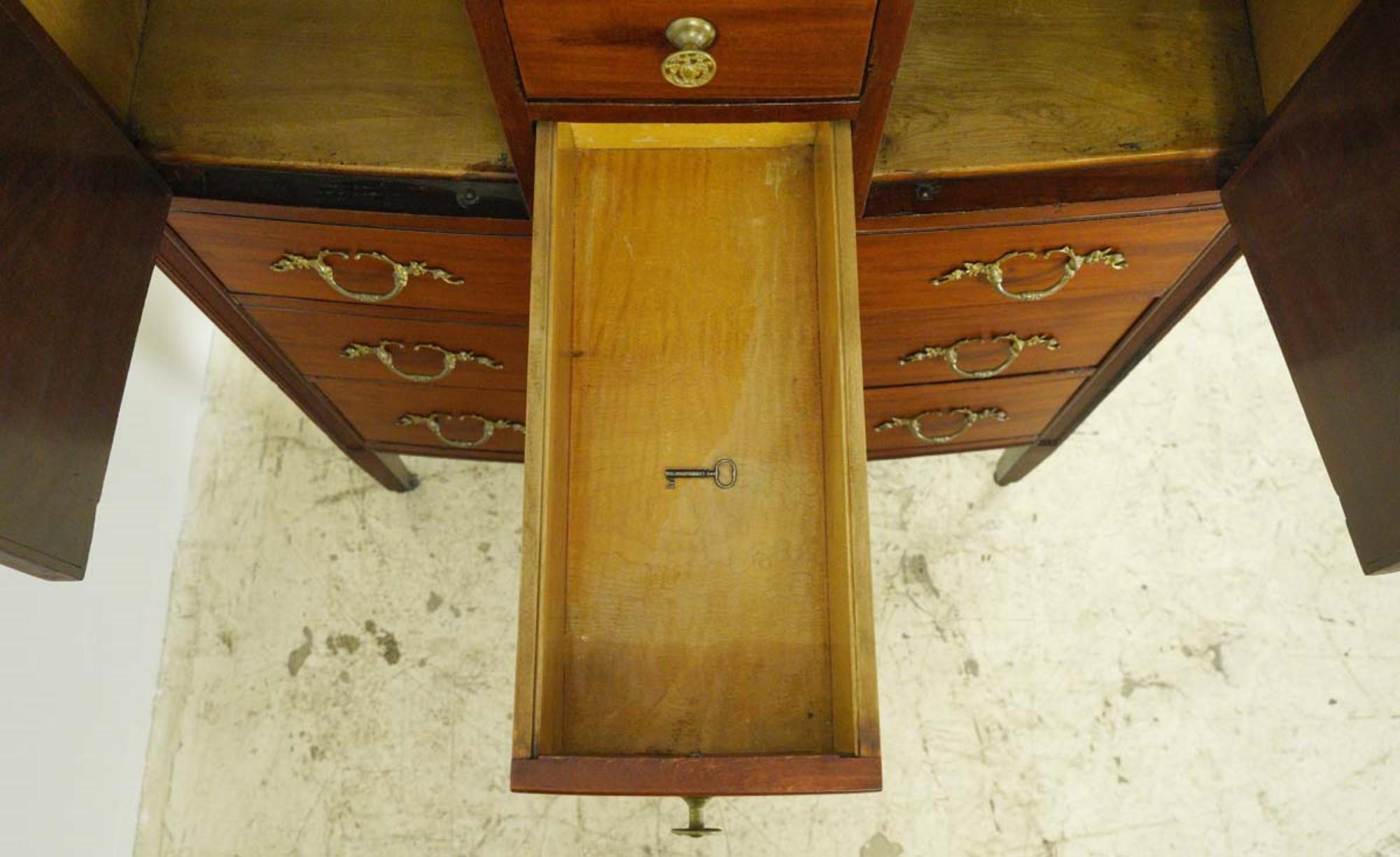 Antique French 6 Drawer Bedroom Dresser Mirror Adjustable For Sale 10