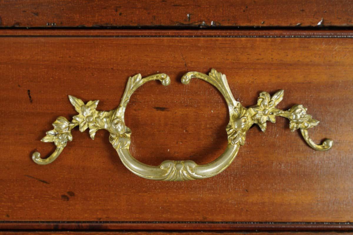 Beveled Antique French 6 Drawer Bedroom Dresser Mirror Adjustable For Sale