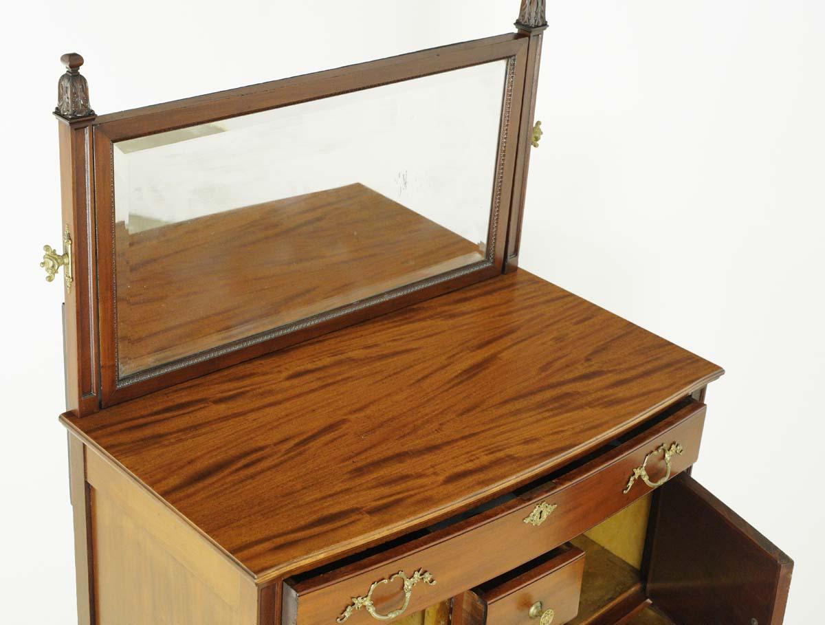 Antique French 6 Drawer Bedroom Dresser Mirror Adjustable For Sale 3