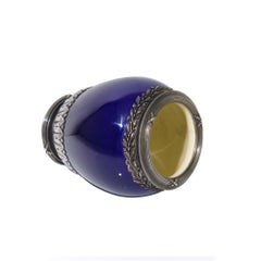 Antique French 800.silver and porcelain vase