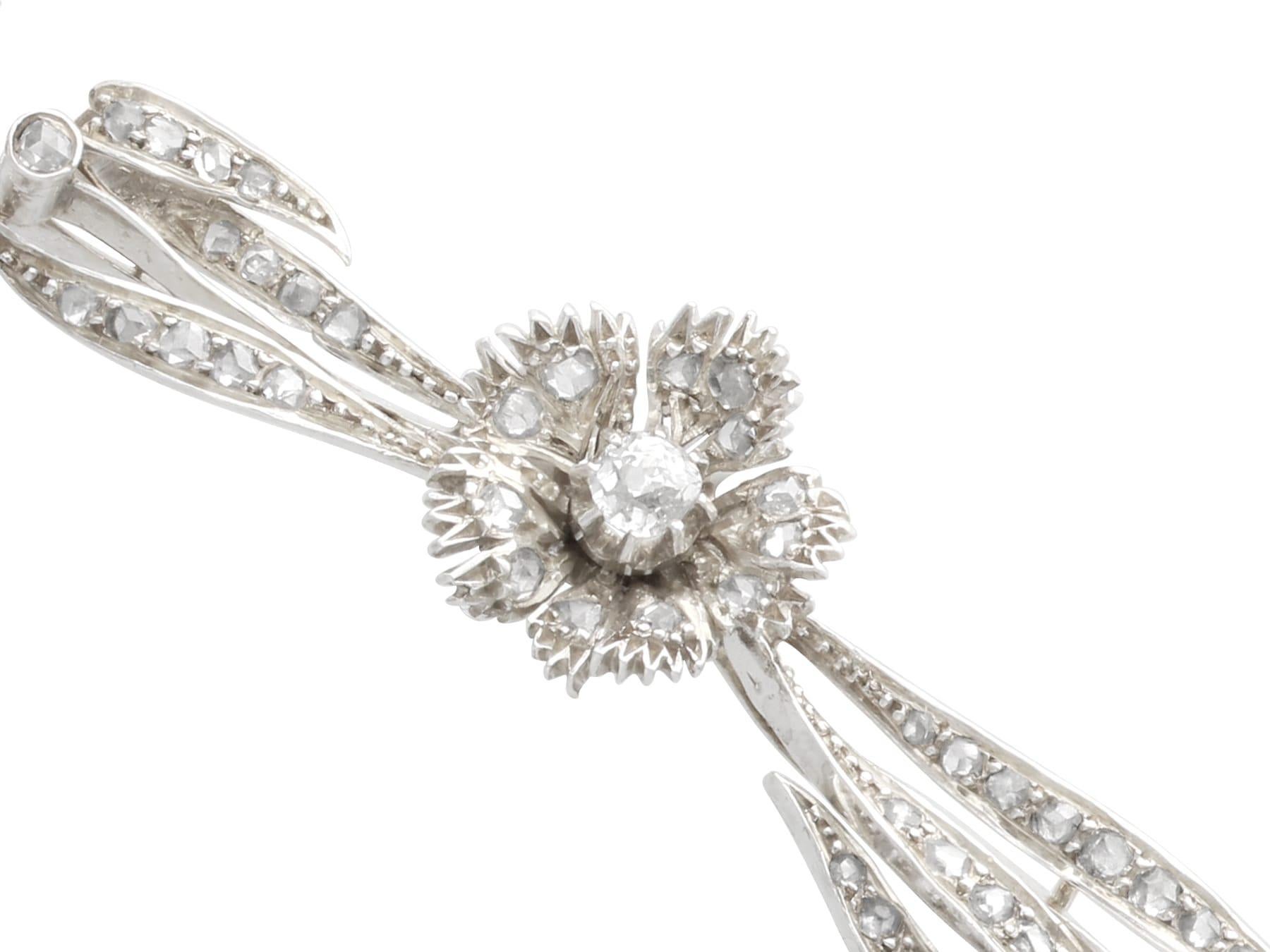 Antique French 8.50 Carat Diamond, 9k Gold and Silver Necklace Circa 1860 For Sale 7
