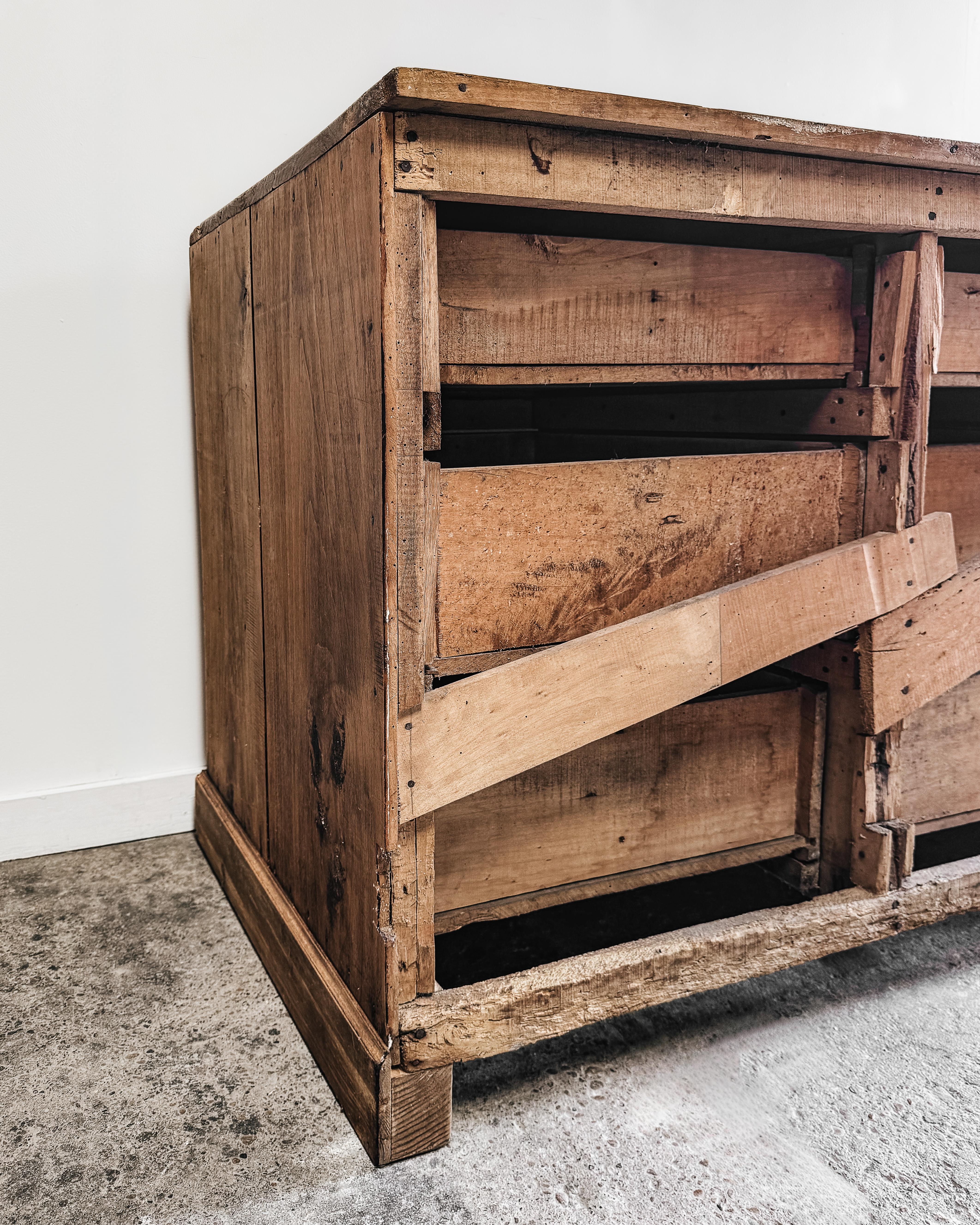 Antique French 9 Drawer Pharmacy Cabinet 13
