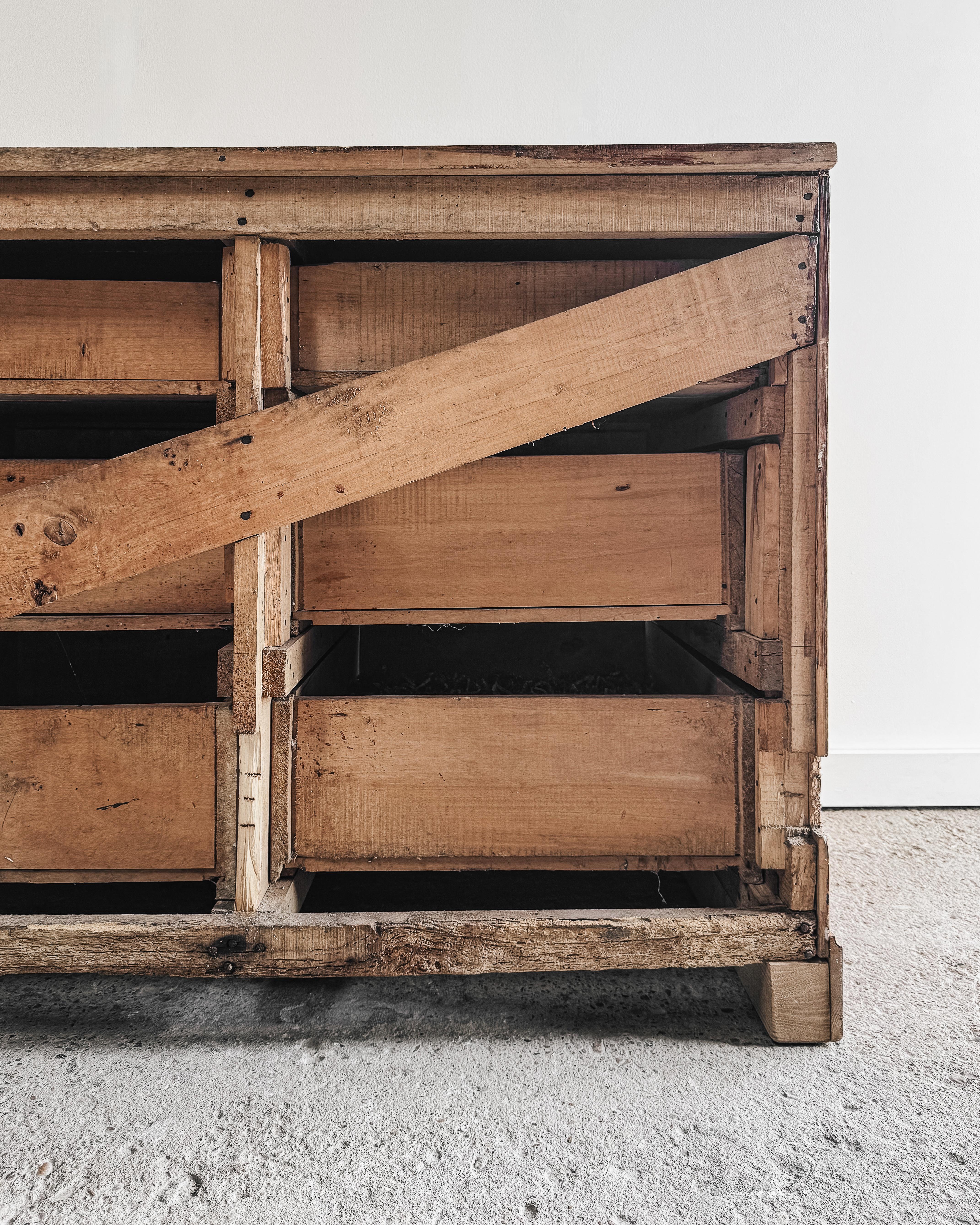 Antique French 9 Drawer Pharmacy Cabinet 14