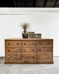 Antique French 9 Drawer Pharmacy Cabinet