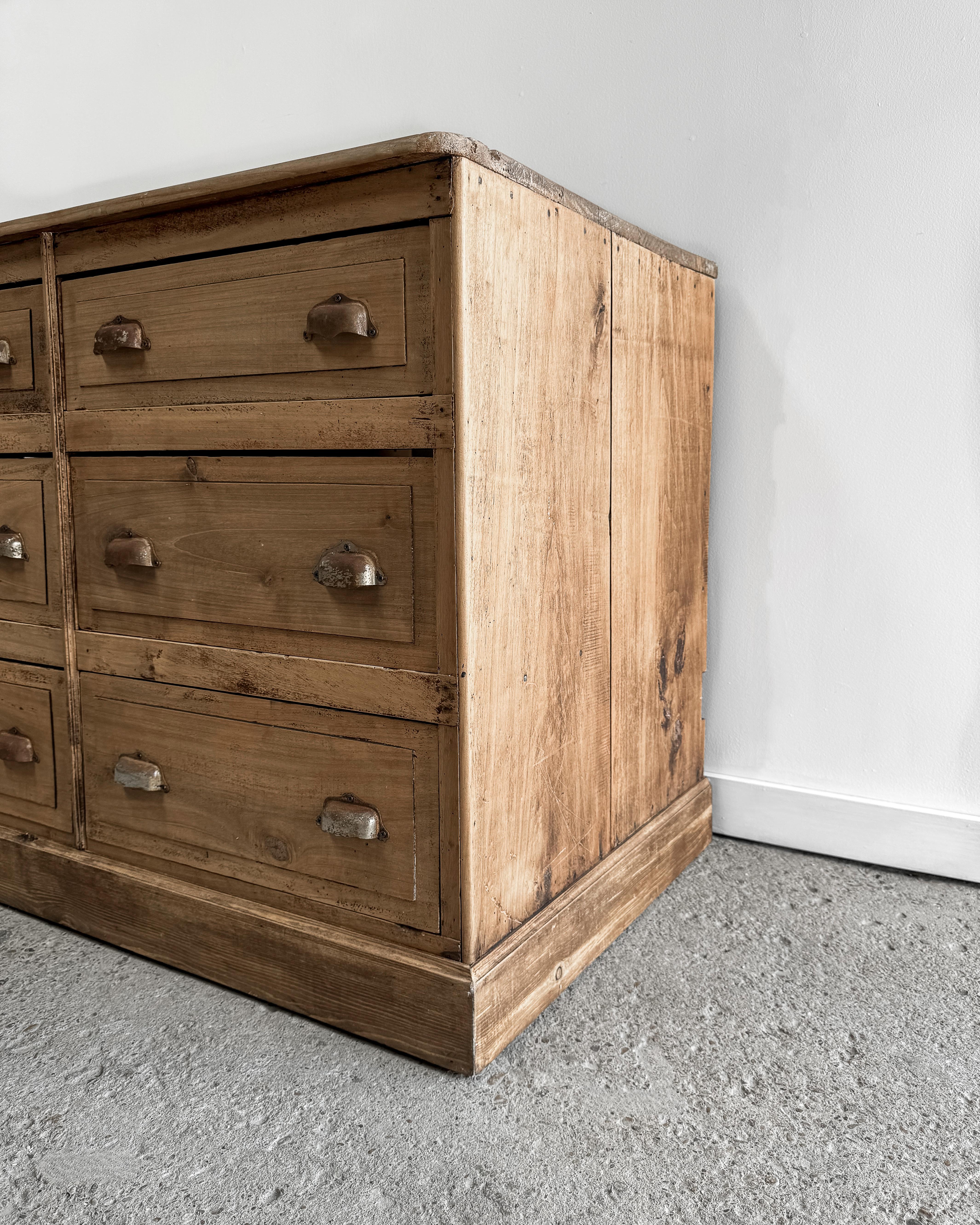 Antique French 9 Drawer Pharmacy Cabinet 3