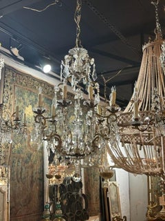 Antique French 9 Light Chandelier After Maison Bagues