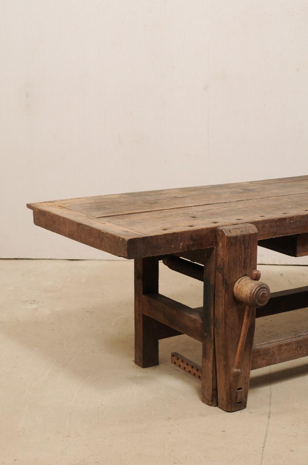 reclaimed wood work table