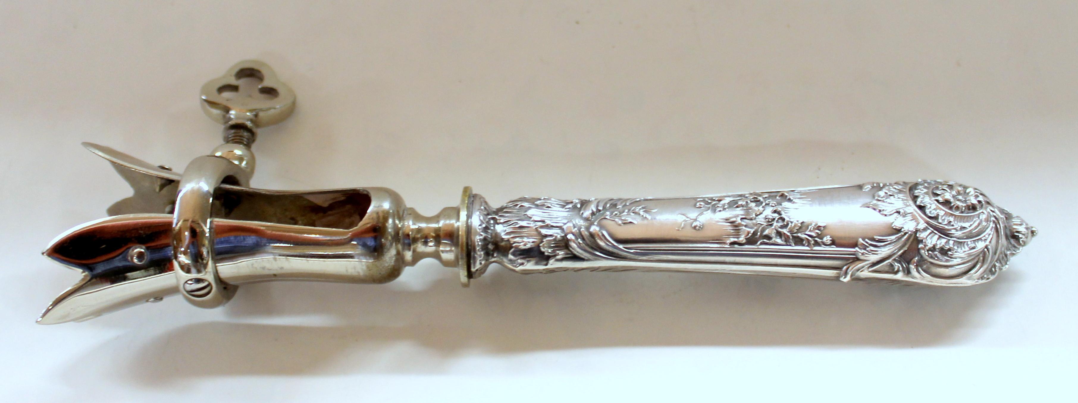 Antikes französisches 3-teiliges geschnitztes Set mit seltenem Gigot, .950 Silber im Rokoko-Stil im Angebot 4