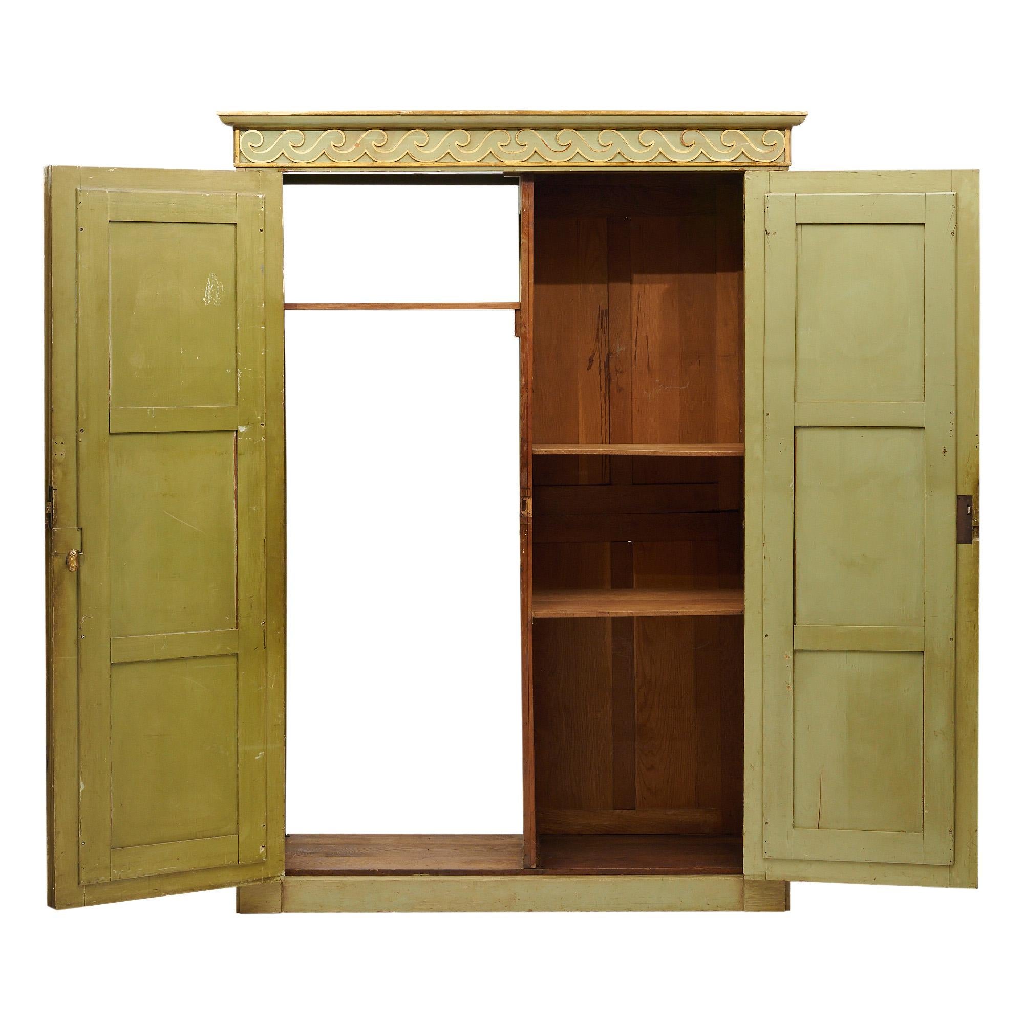 Hand-Painted Antique French “à L’Etrusque” Bookcase For Sale