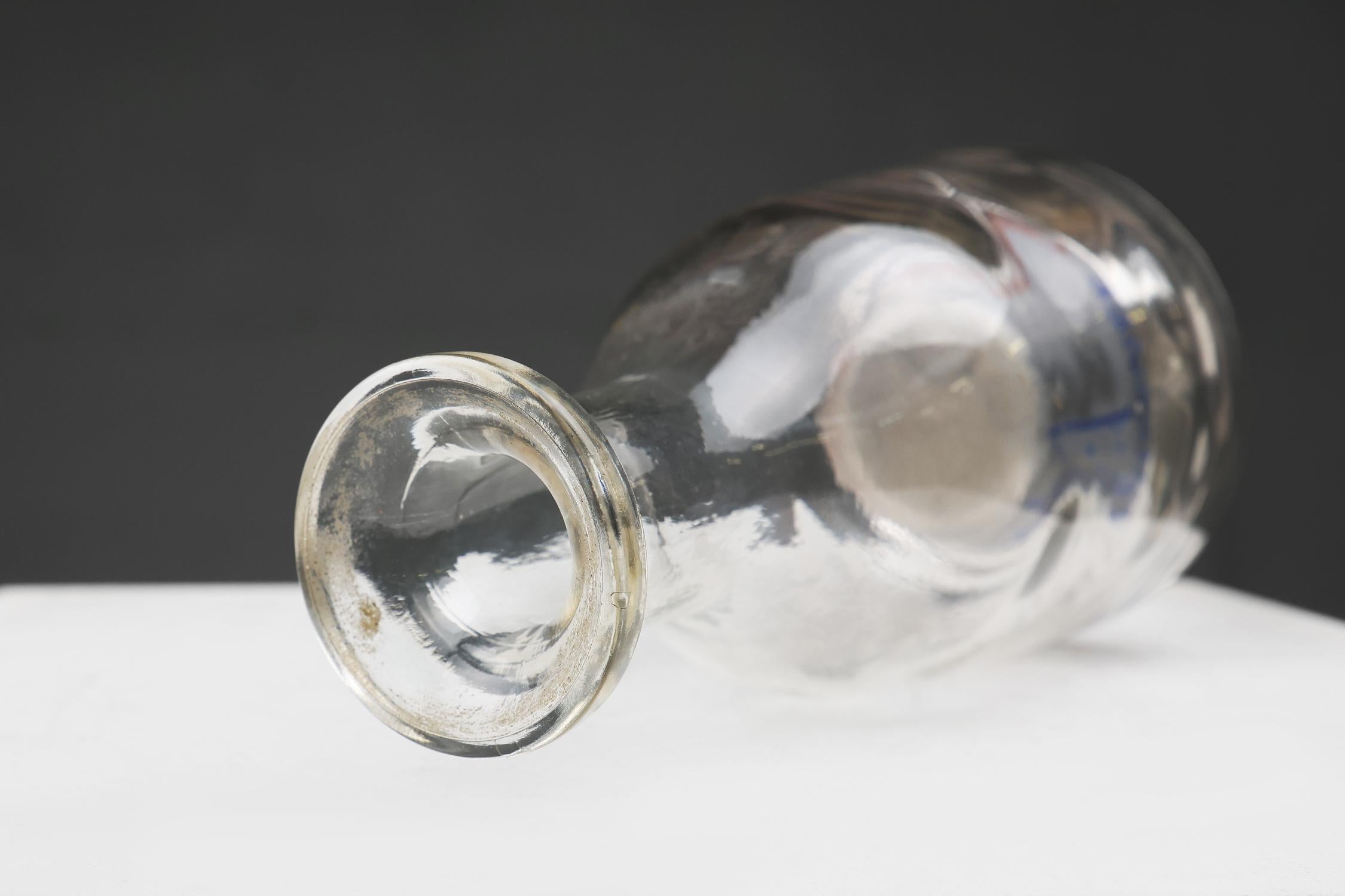 Antique French Absinthe glass Carafe La Cressonnée In Good Condition For Sale In Meulebeke, BE