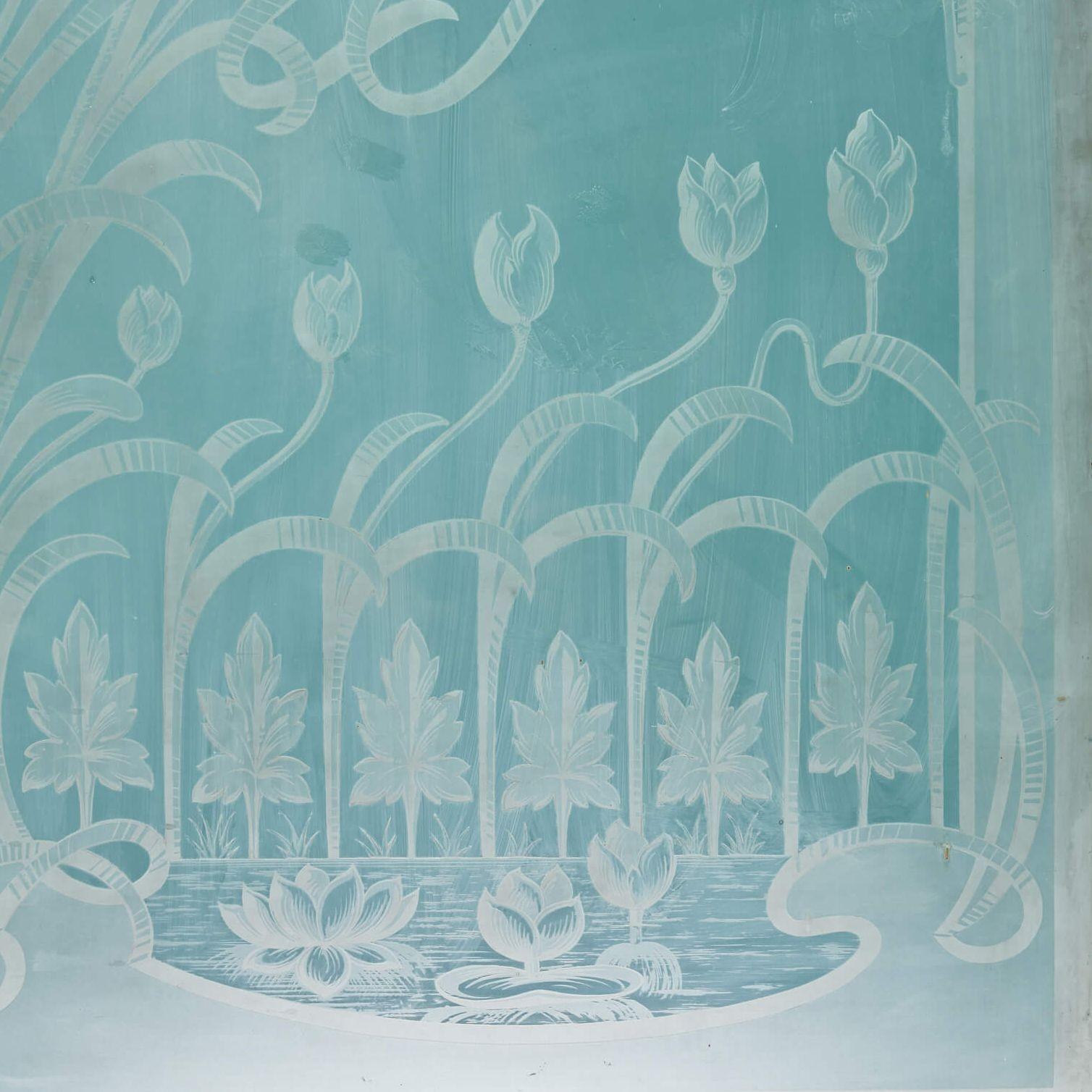 etched glass door panels