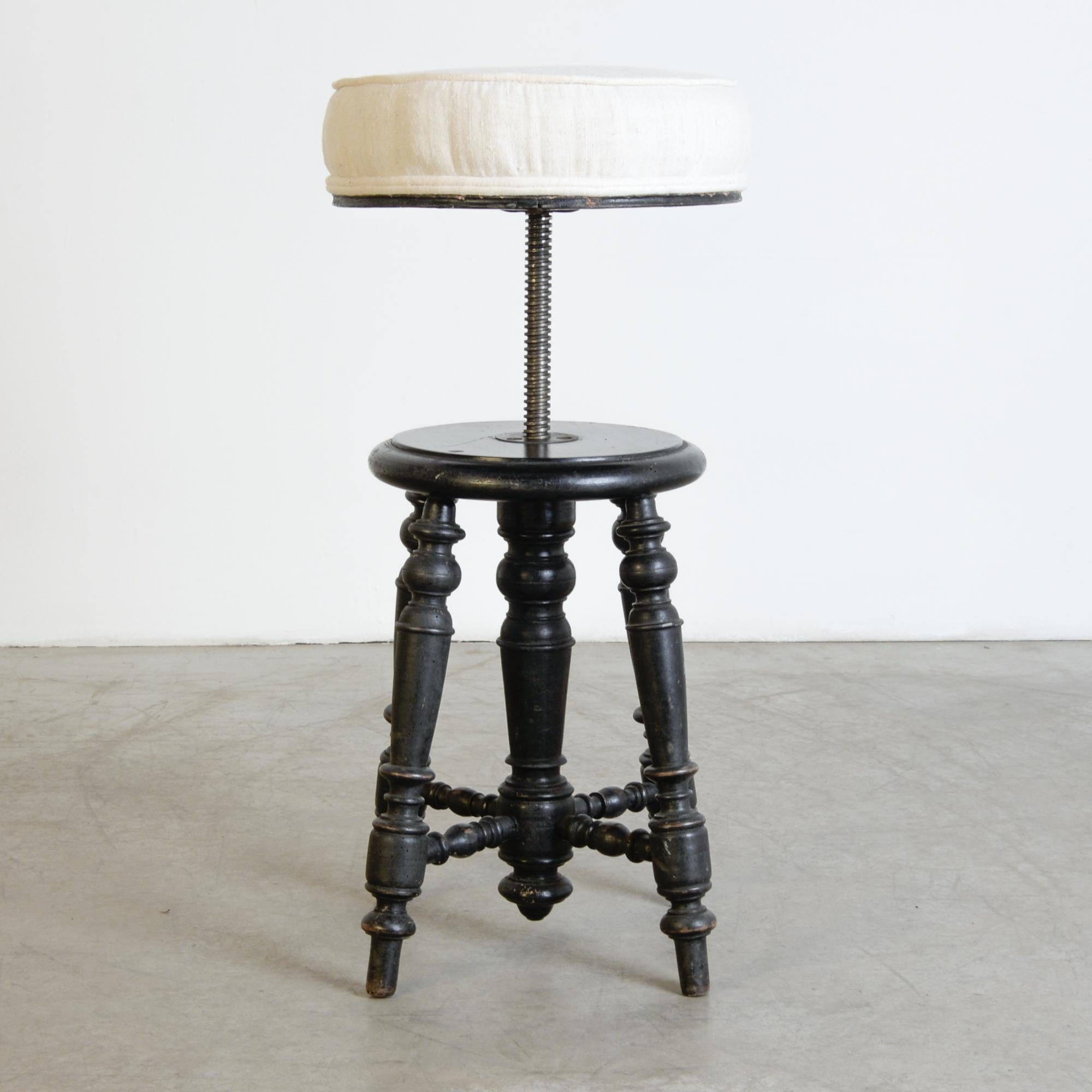 Napoleon III Antique French Adjustable Piano Bench