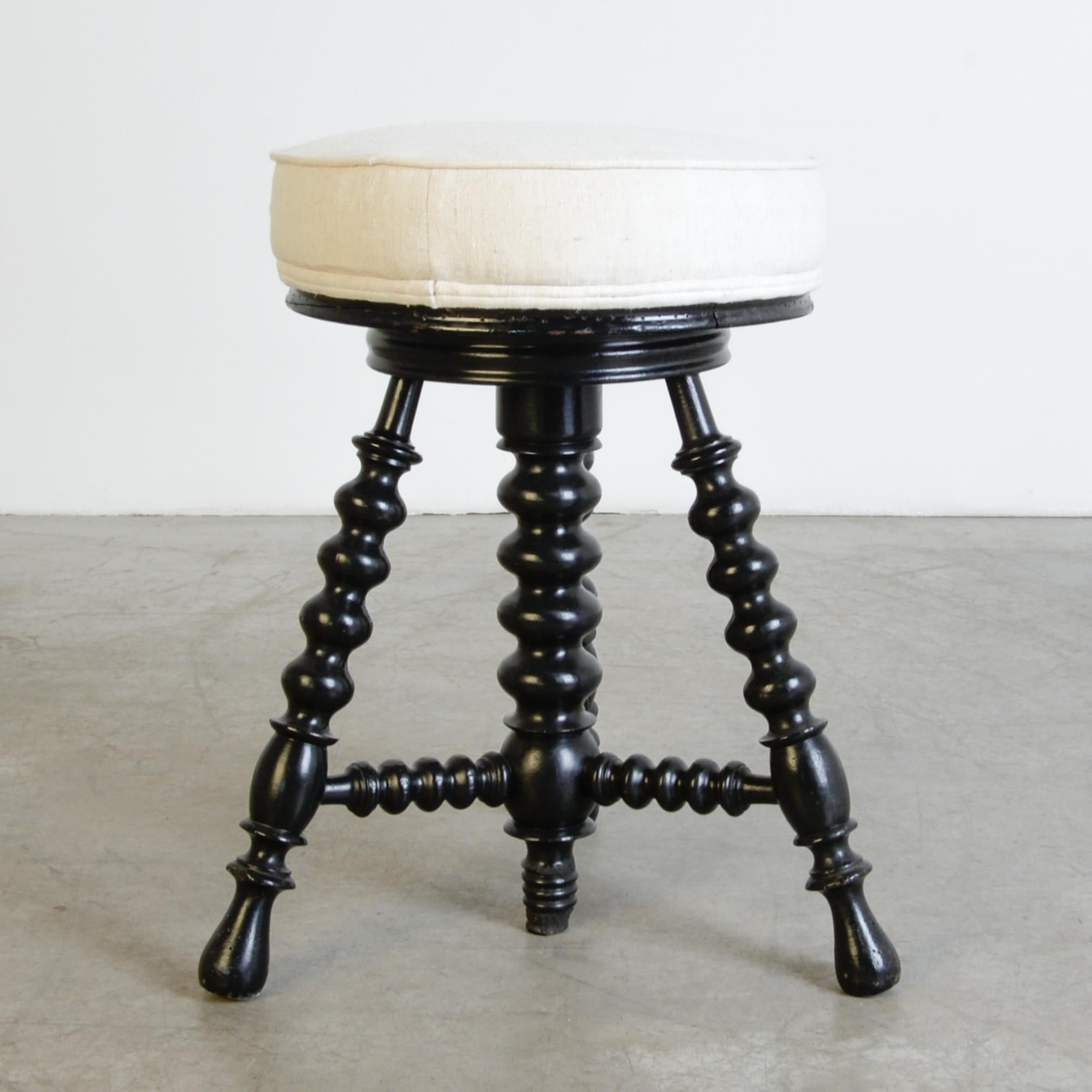 Napoleon III Antique French Adjustable Piano Bench