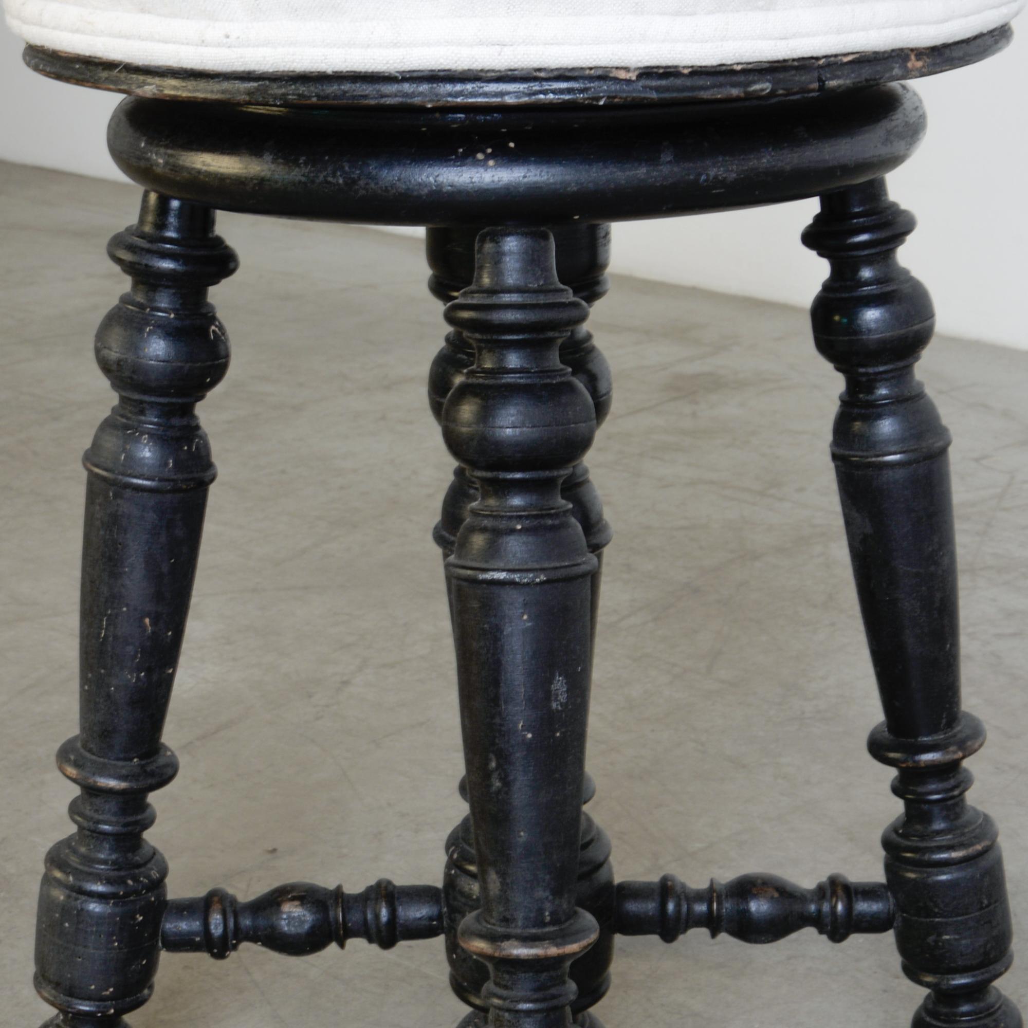 Early 20th Century Antique French Adjustable Piano Bench