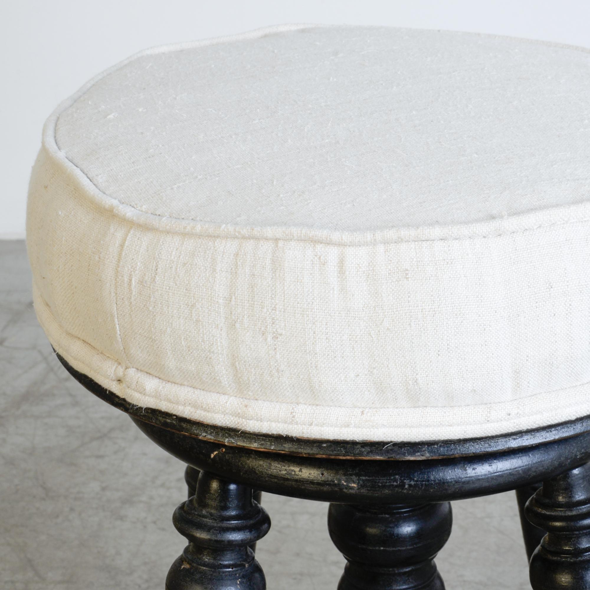 Antique French Adjustable Piano Bench 2