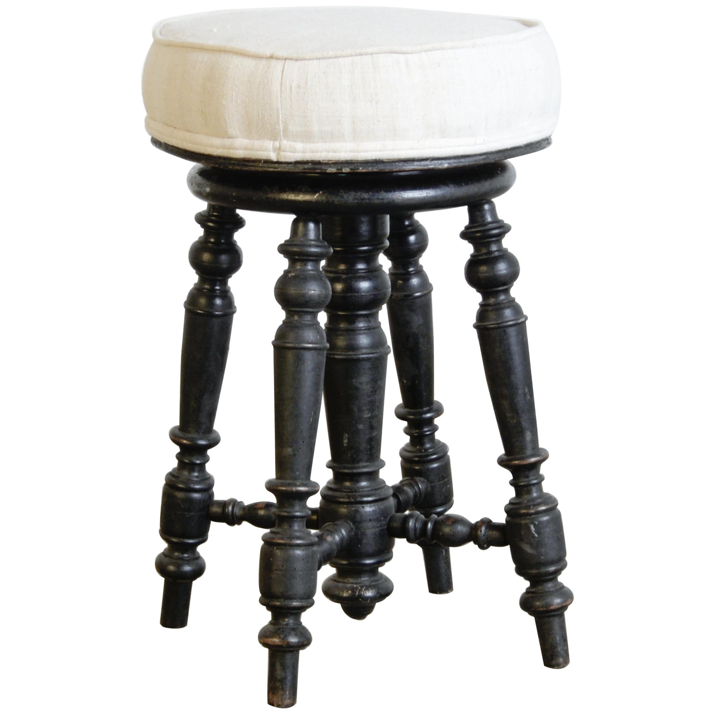 Antique French Adjustable Piano Bench