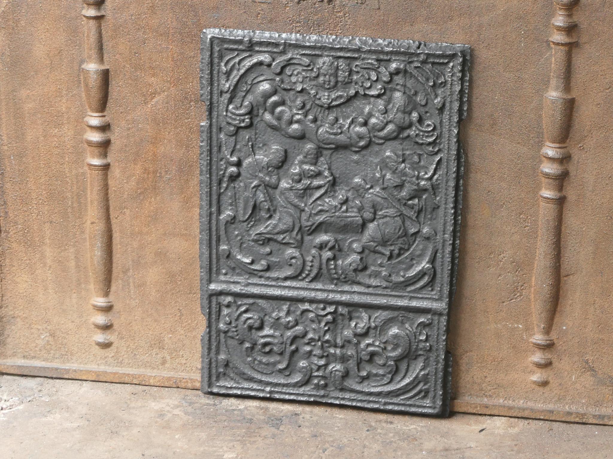 Antike französische „Adoration of the Magi“-Kaminsims / Backsplash, 18. Jahrhundert (Gegossen) im Angebot