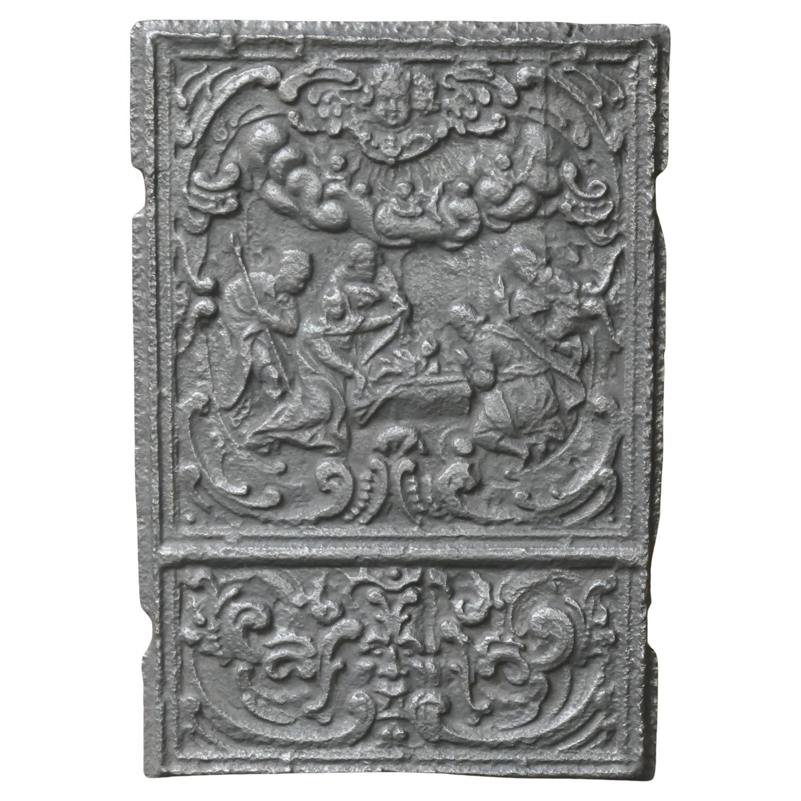 Antike französische „Adoration of the Magi“-Kaminsims / Backsplash, 18. Jahrhundert im Angebot
