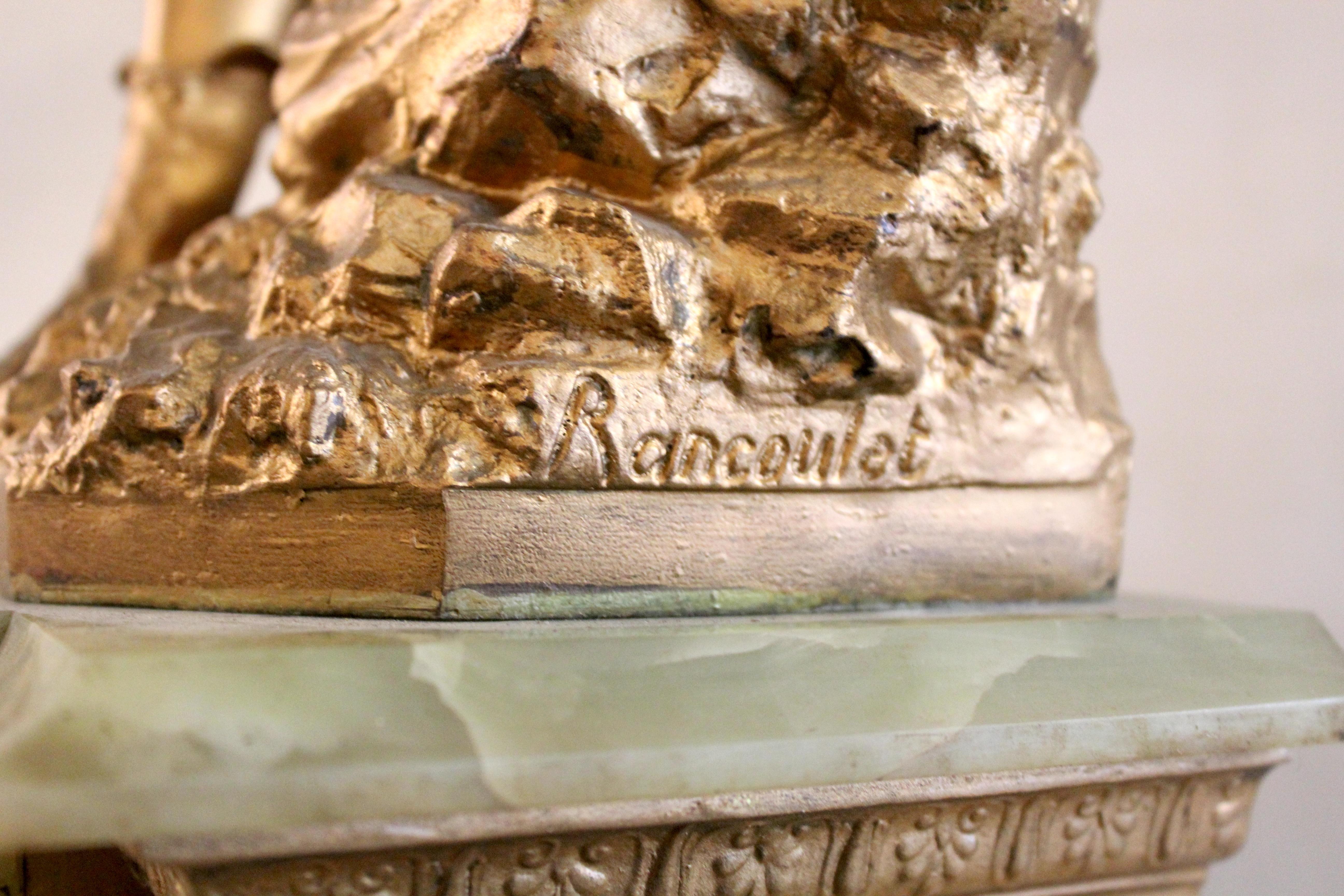 Antique French Alabaster Clock 