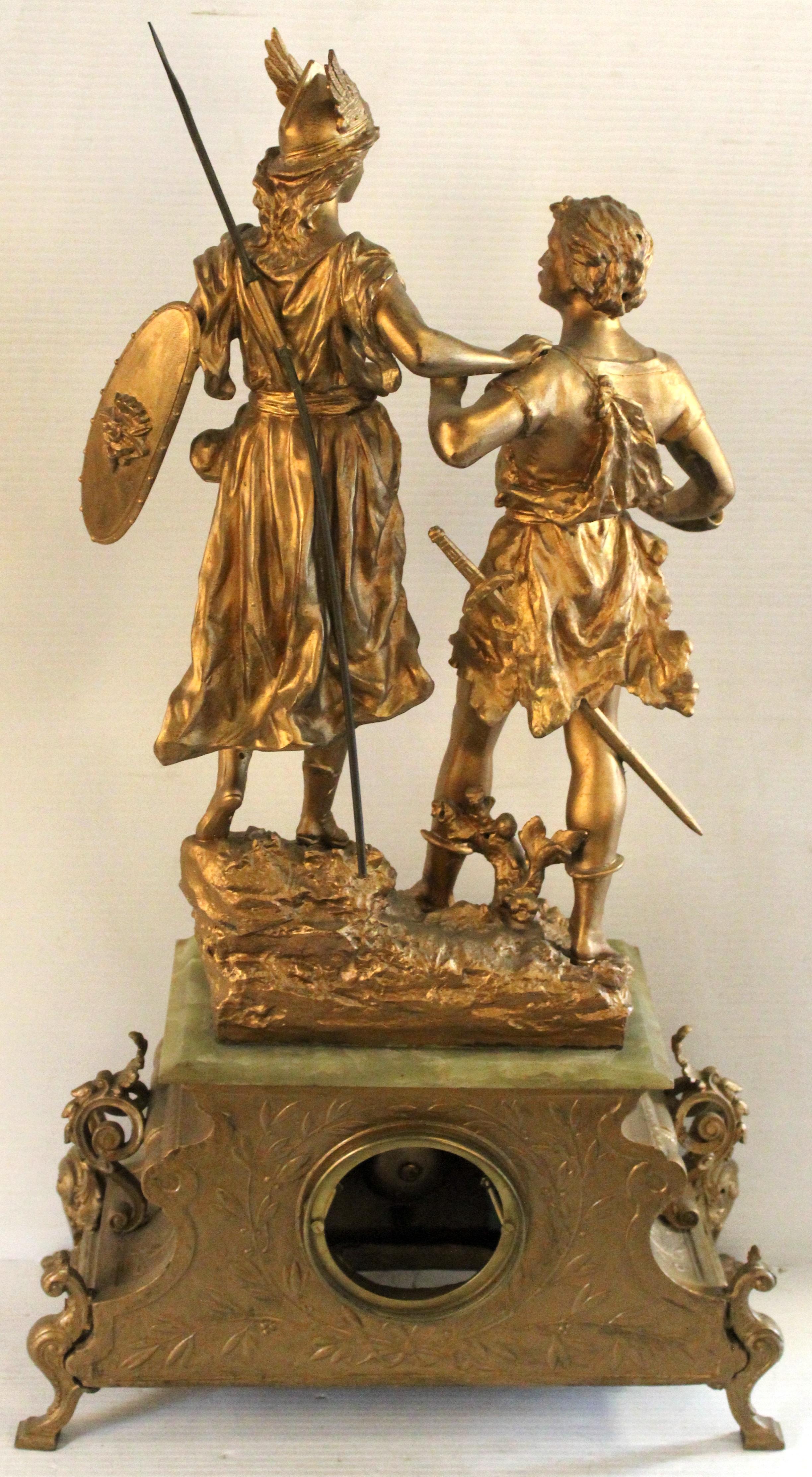 Antique French Alabaster Clock 