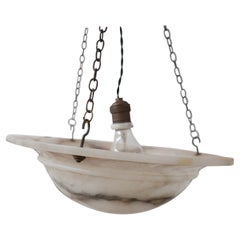 Antique French Alabaster Plafonnier Pendant Light
