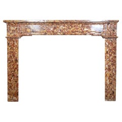 Antique French Alep Breccia Marmo Mantello