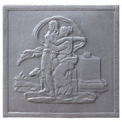 Antique French 'Allegory of Love' Fireback, 19th Century