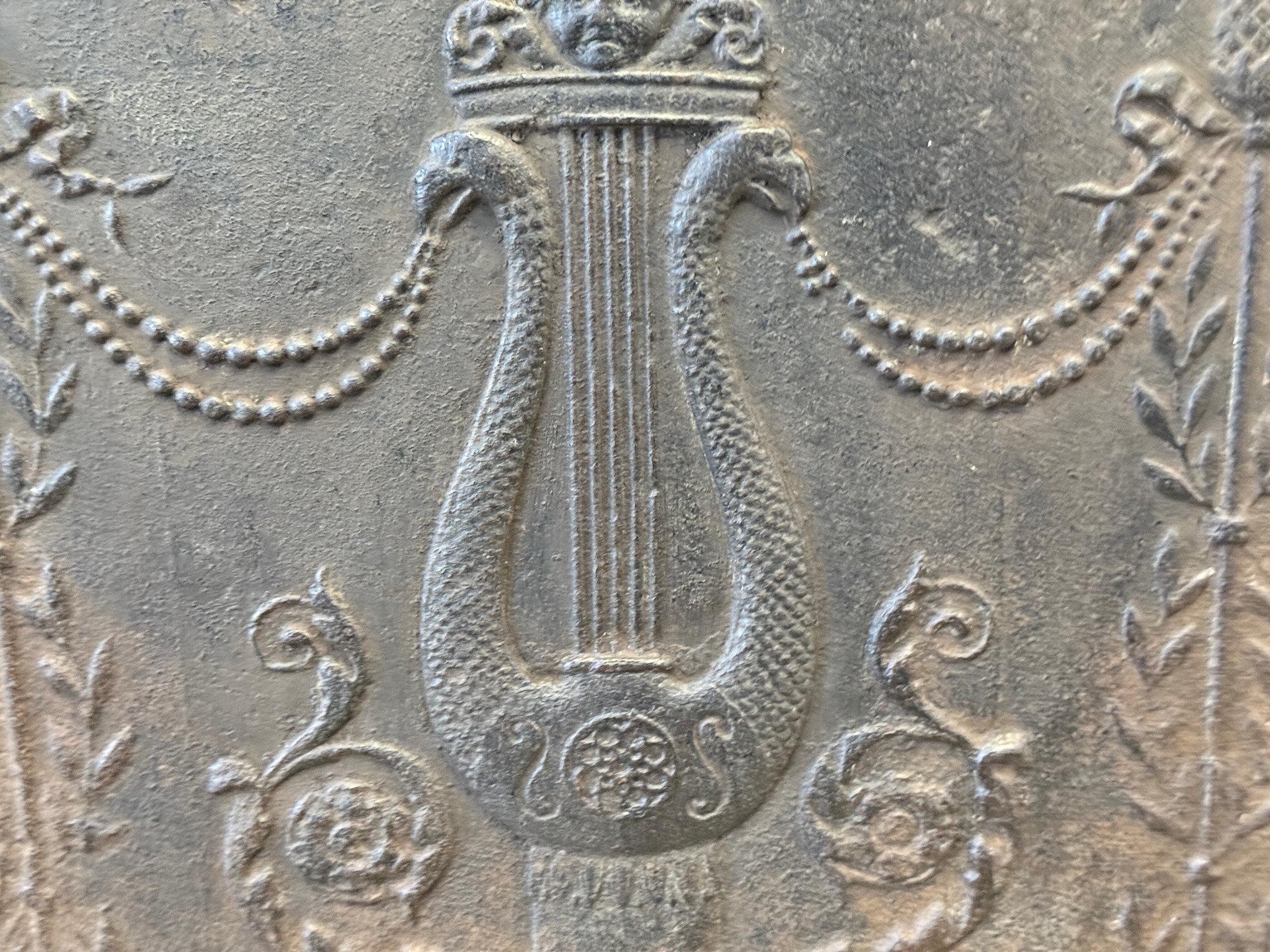 Antique French 'Allegoria della musica', parafuoco, inizio XIX secolo in vendita 3
