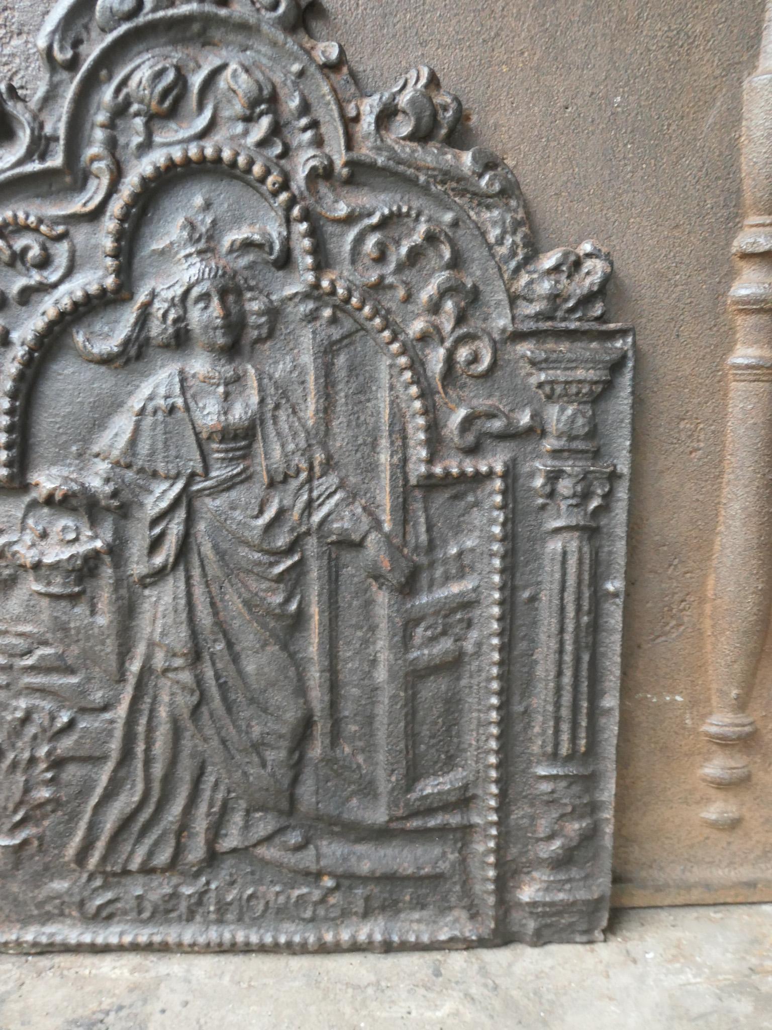 Antique French 'Allegory of the Morning' Fireback / Backsplash, 18th - 19th C. For Sale 3