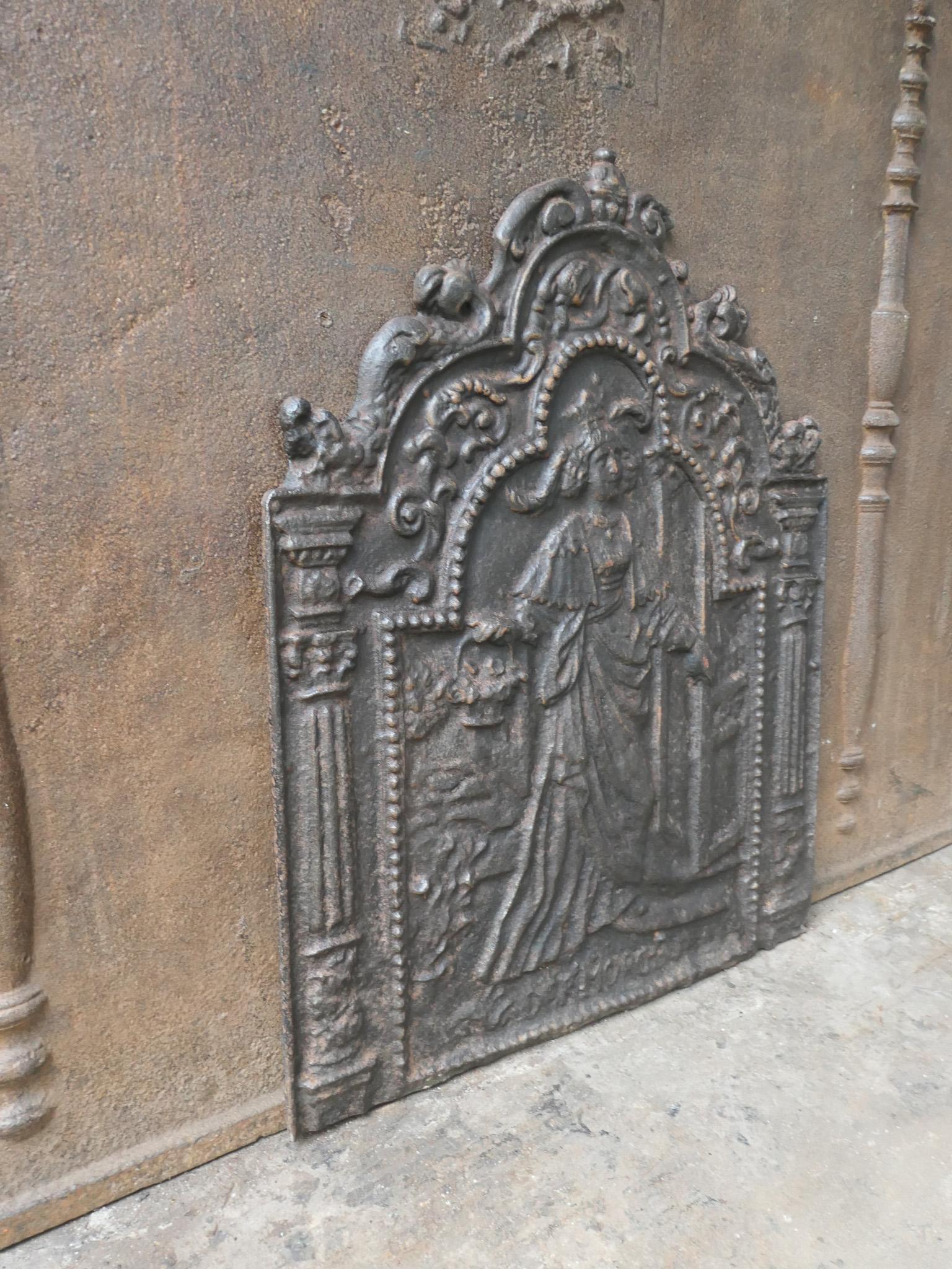 Antique French 'Allegory of the Morning' Fireback / Backsplash, 18th - 19th C. For Sale 4