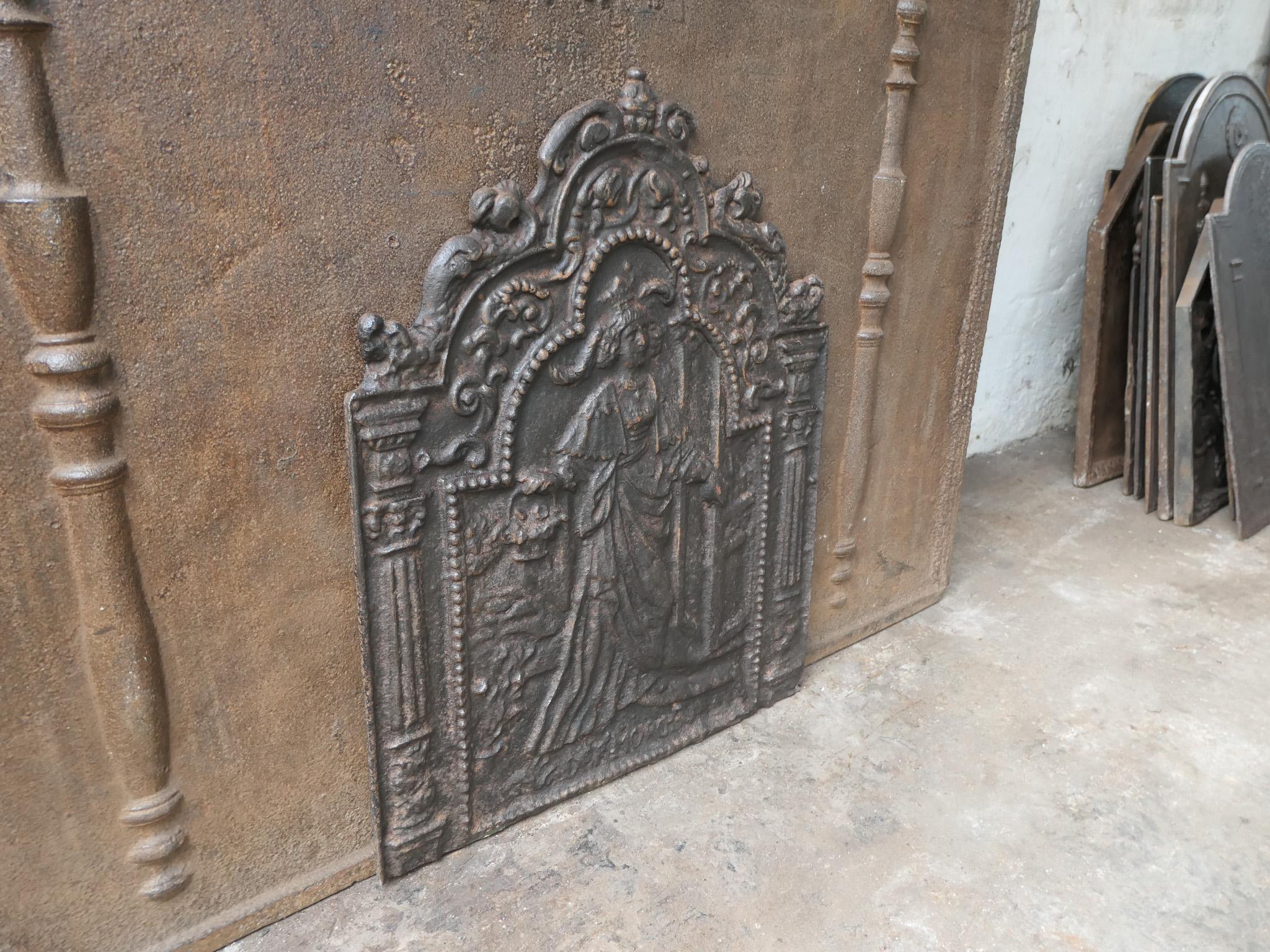 Antique French 'Allegory of the Morning' Fireback / Backsplash, 18th - 19th C. For Sale 5