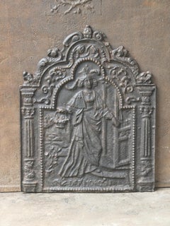 Antique French 'Allegory of the Morning' Fireback / Backsplash, 18th - 19th C.