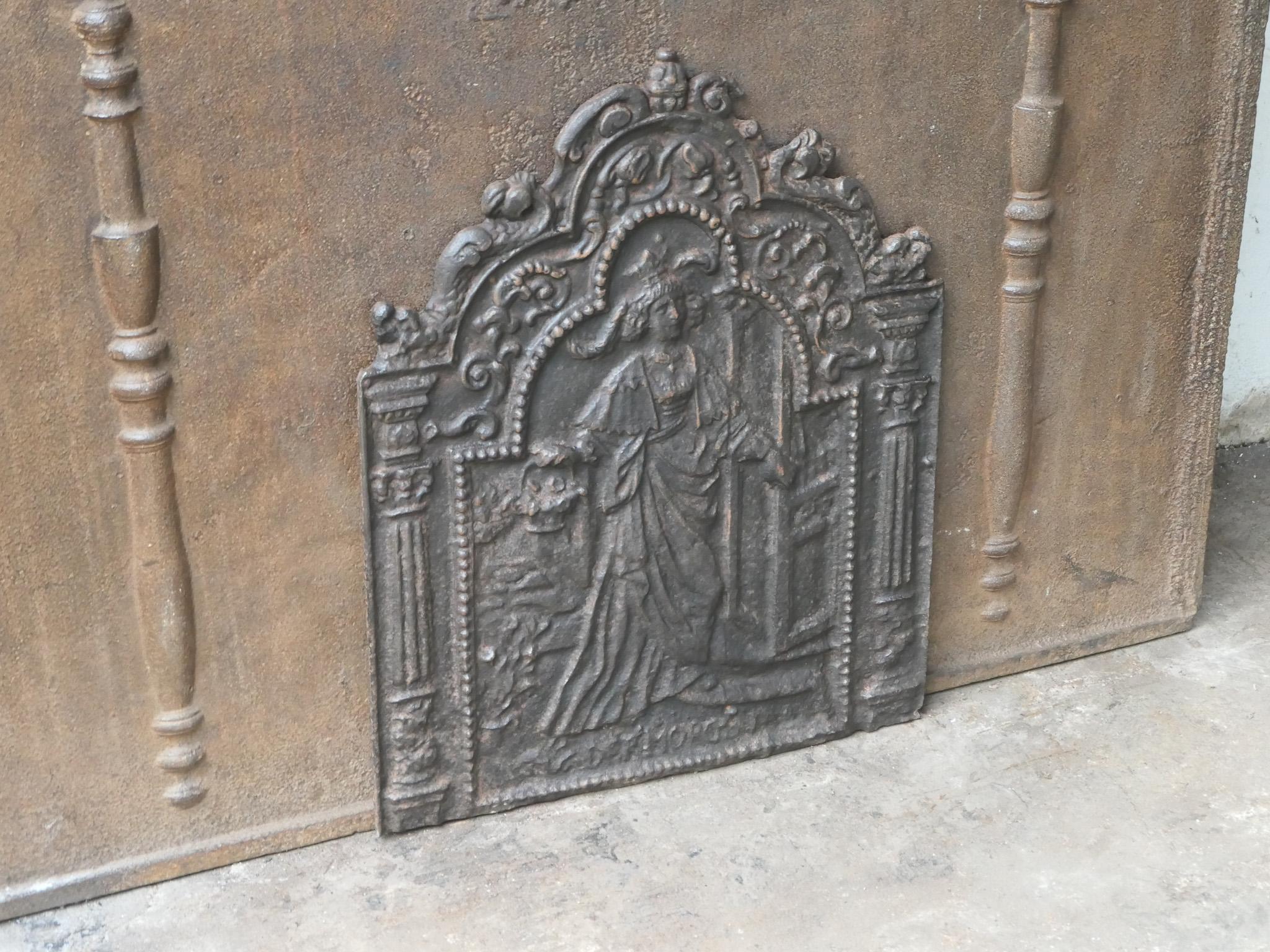 19th Century Antique French 'Allegory of the Morning' Fireback / Backsplash, 18th - 19th C. For Sale