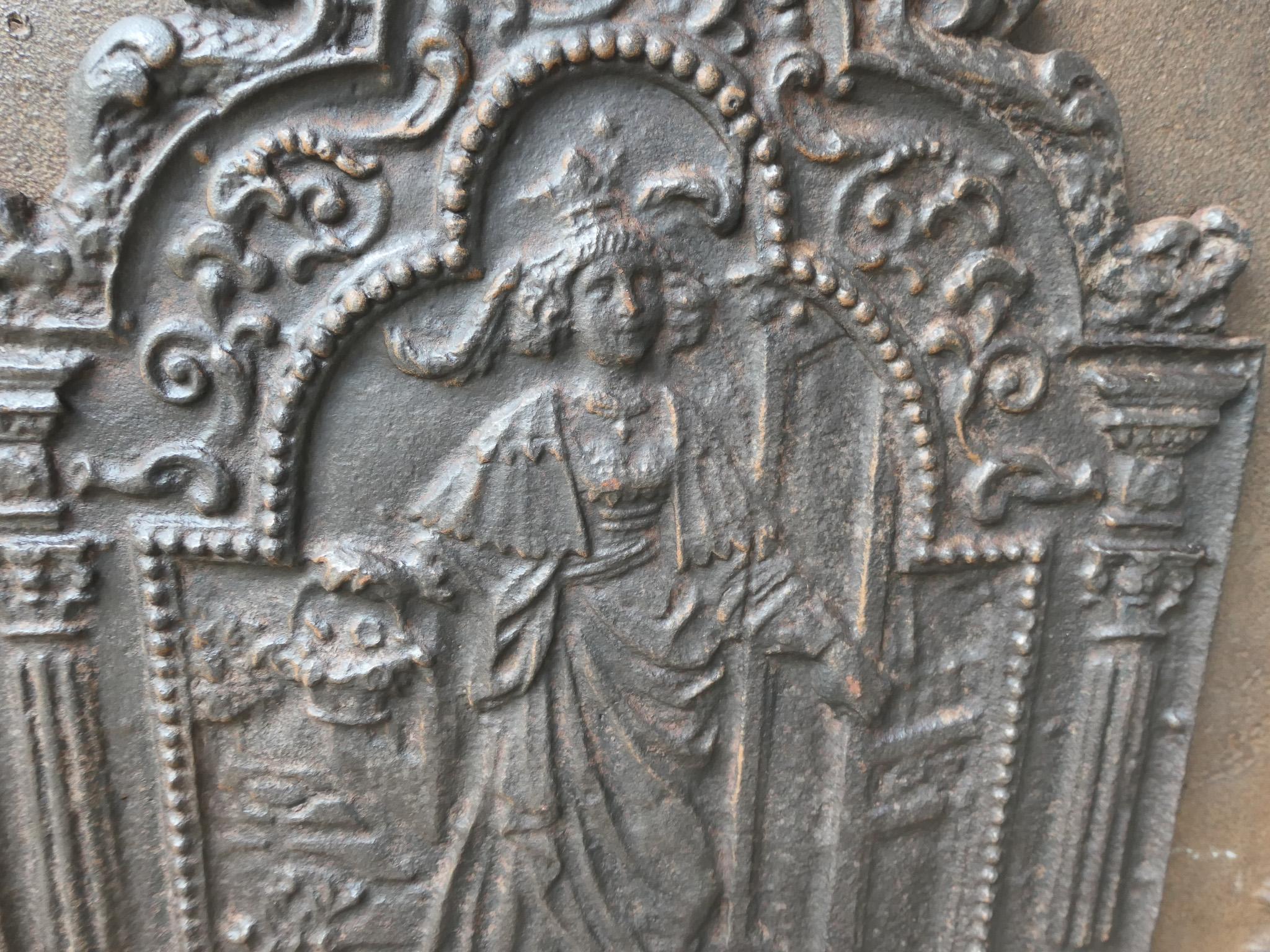 Antique French 'Allegory of the Morning' Fireback / Backsplash, 18th - 19th C. For Sale 1