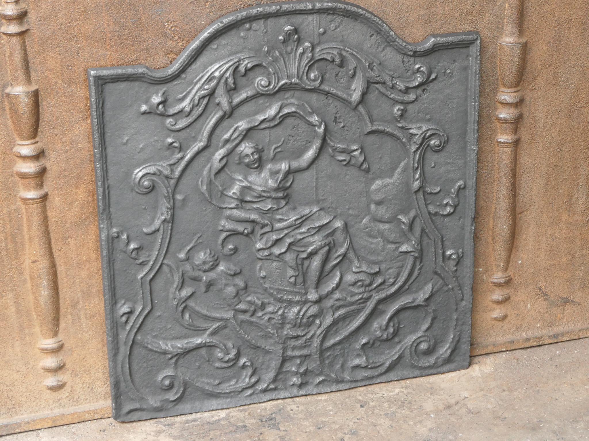 Antique French 'Alegoría de la Mañana' Chimenea / Repisa, Siglo XVIII en Bueno estado para la venta en Soest, NL