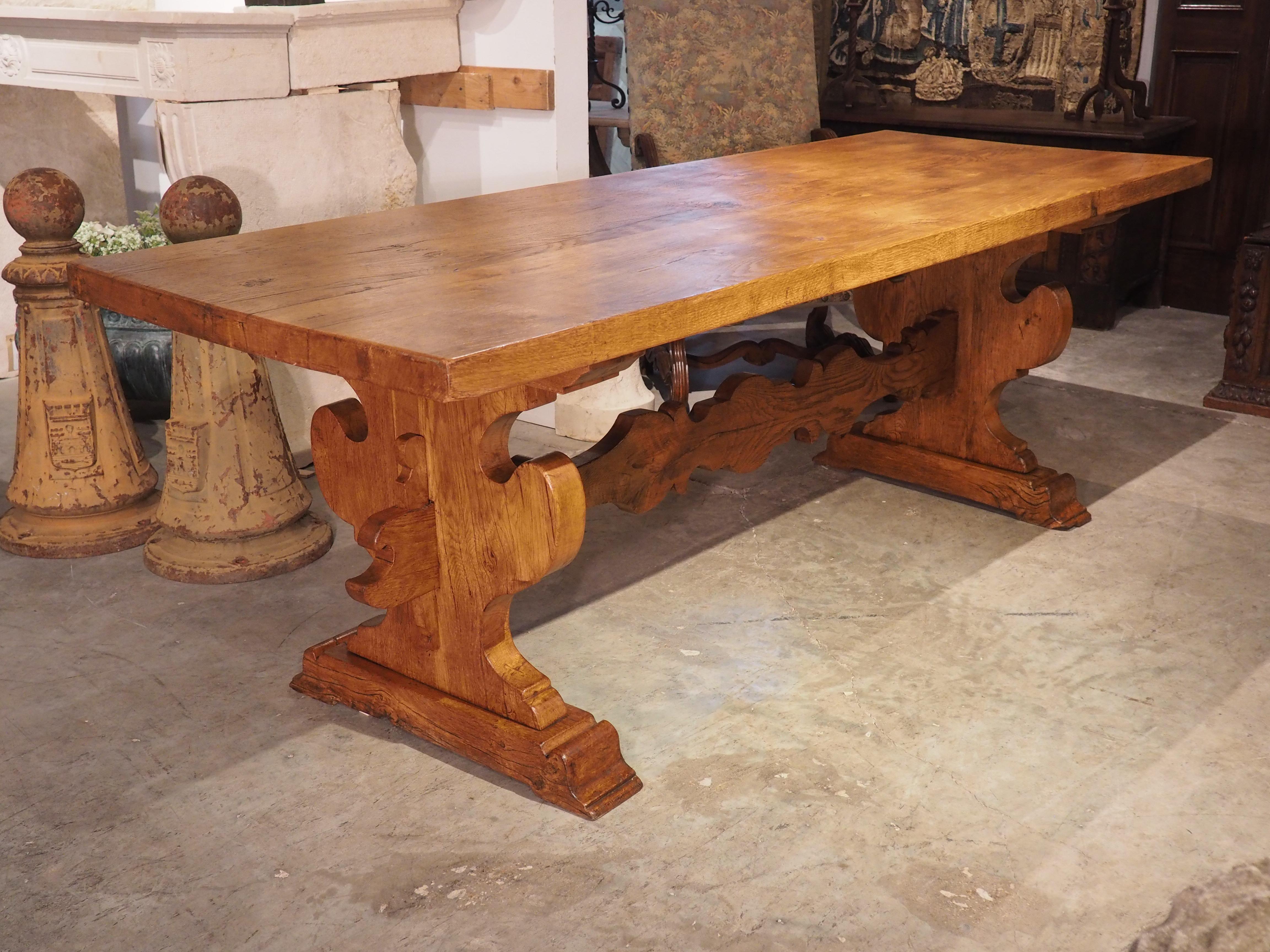 Antique French Alpine Dining Table in Carved Oak, Circa 1890 7