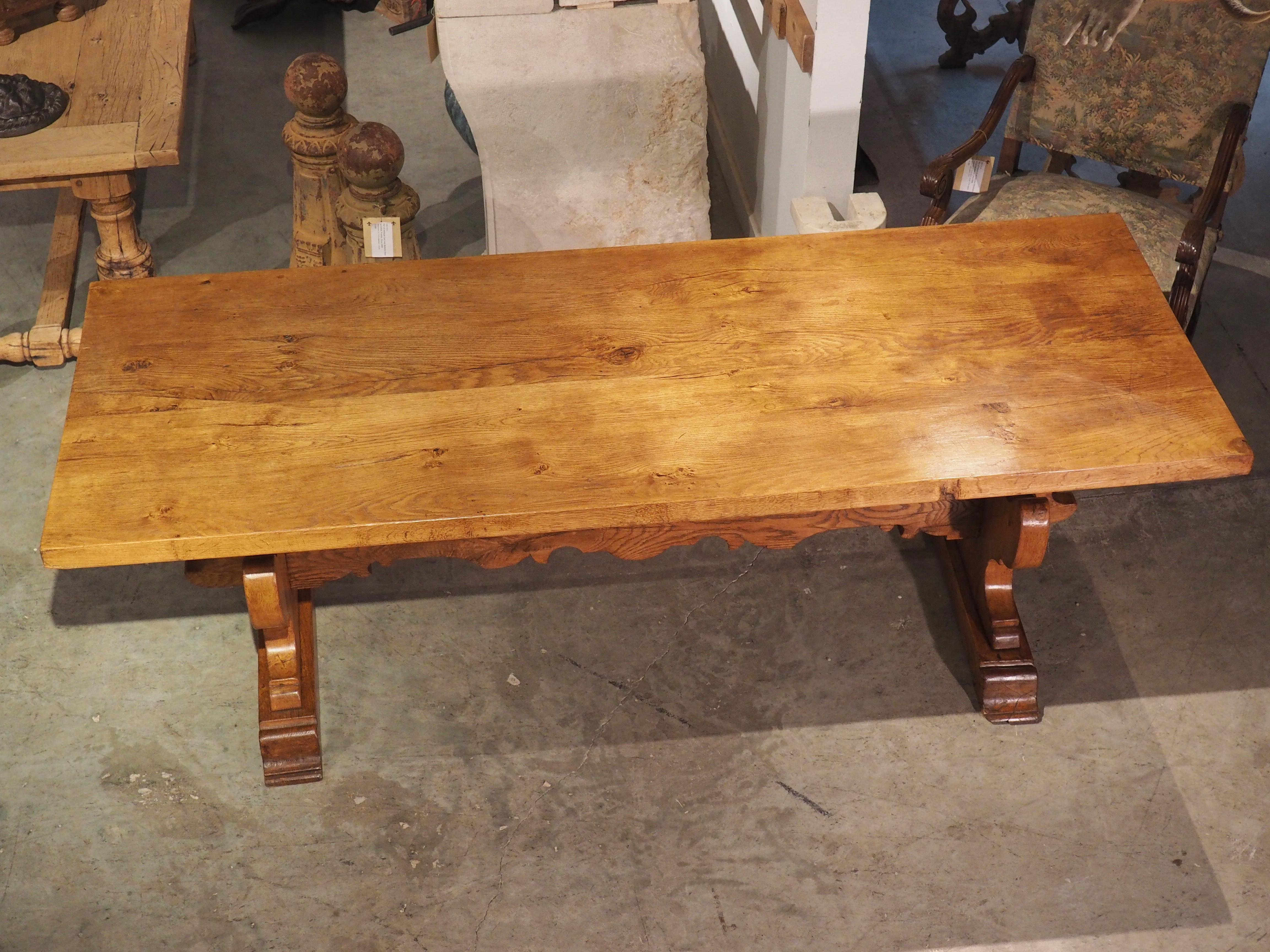 Antique French Alpine Dining Table in Carved Oak, Circa 1890 3