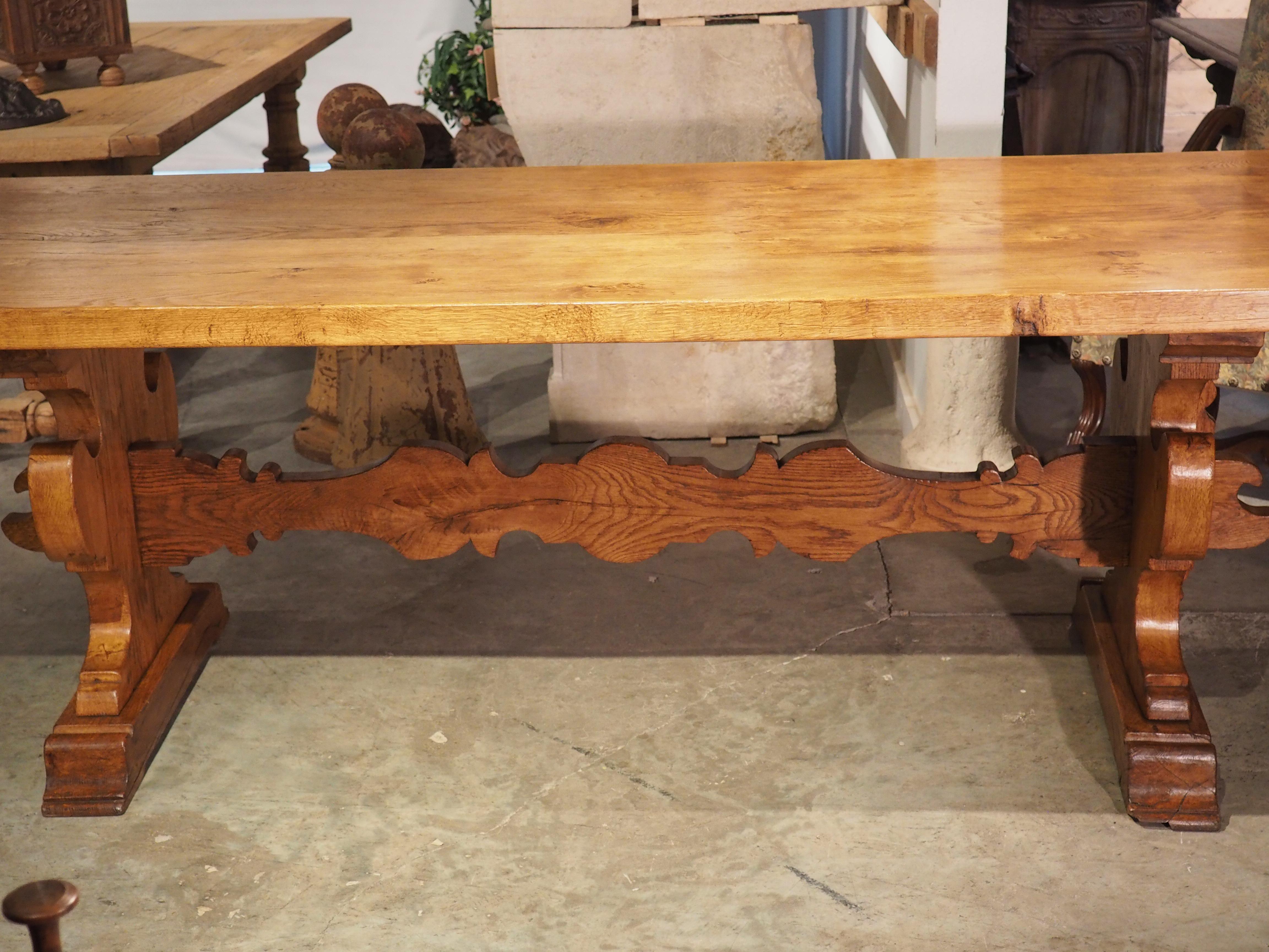 Antique French Alpine Dining Table in Carved Oak, Circa 1890 4