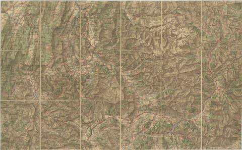 Antique French Alps Map of Albertville & Briançon, Edward Stanford 1908
