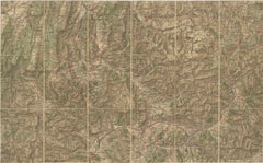 Antique French Alps Map of Albertville & Briançon, Edward Stanford 1908